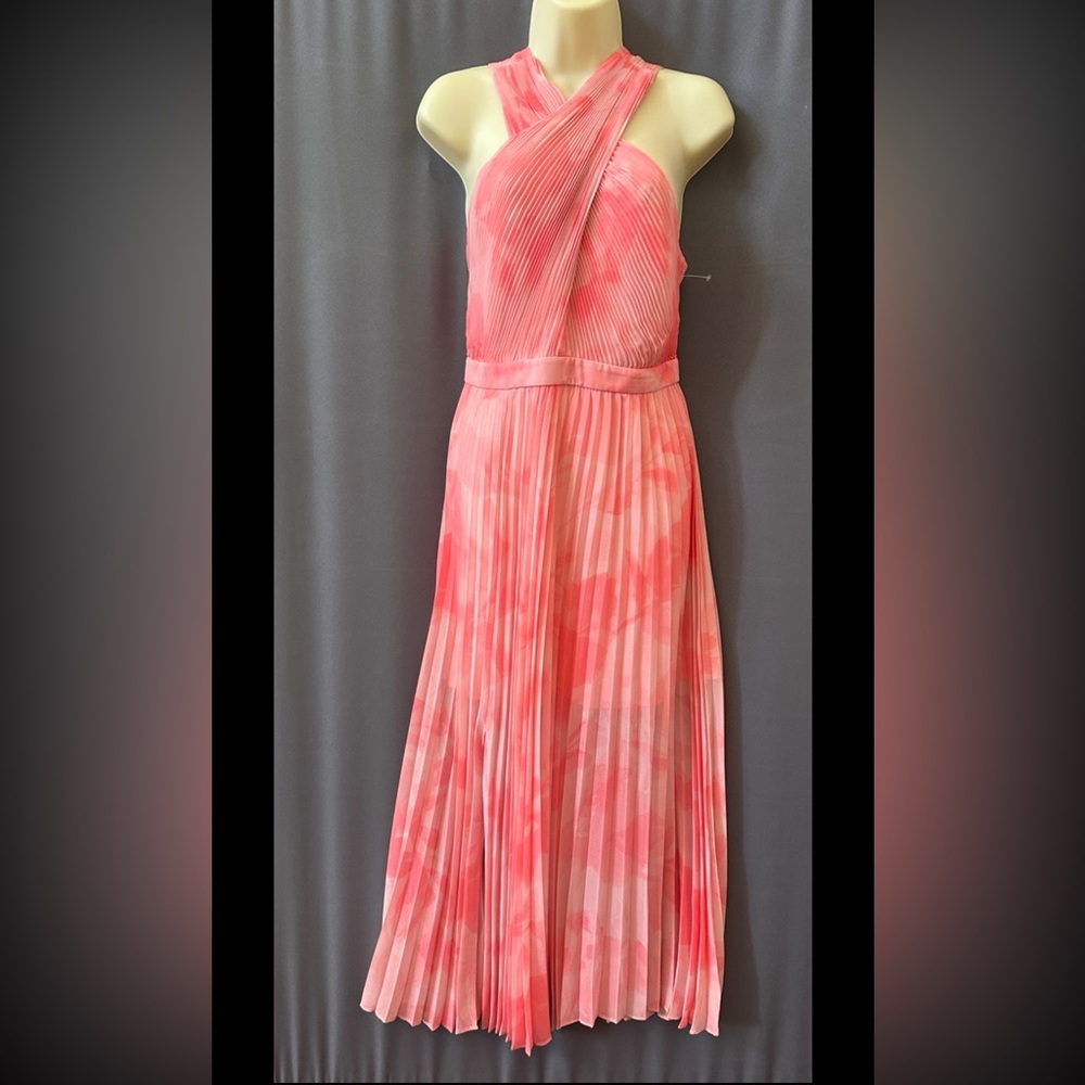 Ted Baker chiffon,pleated, midi, Fully Lined Dress,TB2=USA6, new - Picture 3 of 9